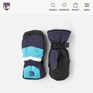 Hestra GORE-TEX Atlas Jr. Mitt in Navy Size 5